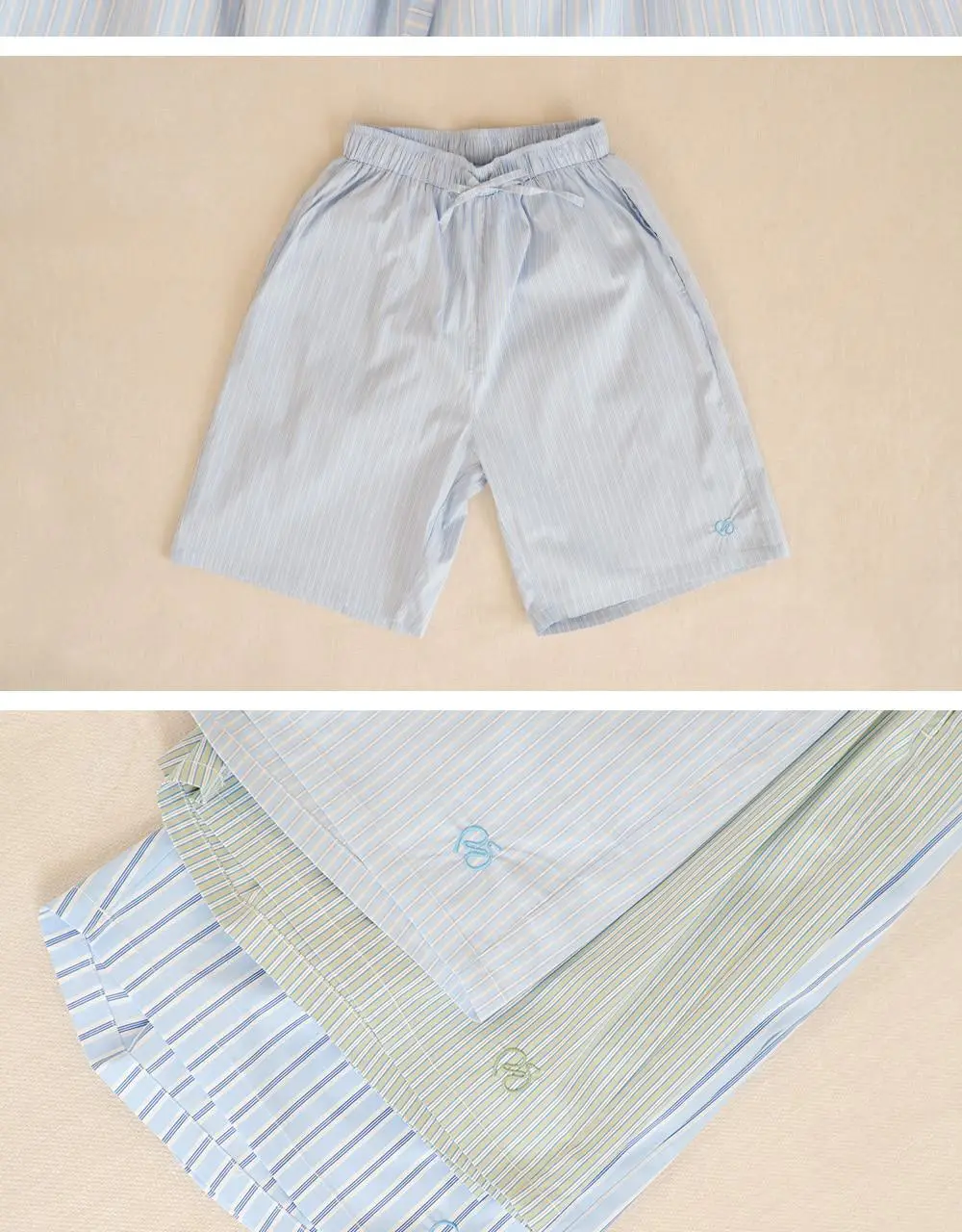 [류혜영 PICK] 마른파이브 코튼 스트라이프 버뮤다 파자마 팬츠 3colors (F/L, XL) 상세페이지 23